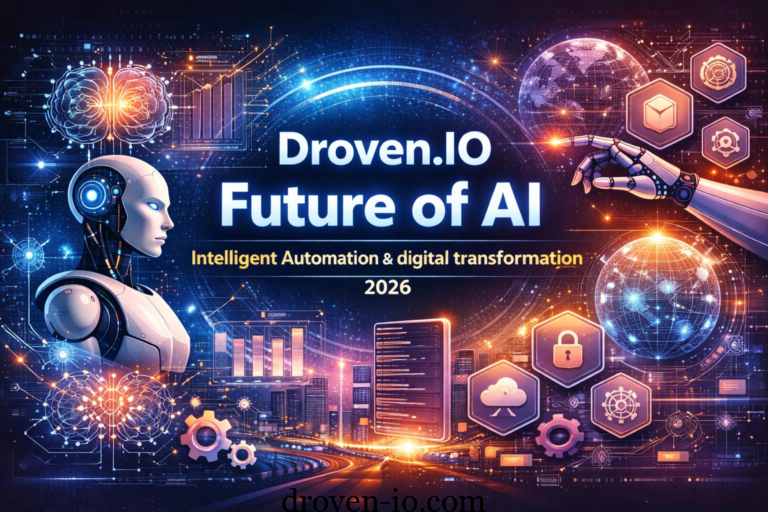 Droven IO future of AI concept showing intelligent automation, machine learning systems, and digital transformation in 2026