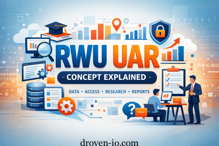 RWU UAR concept illustration showing education, data management, access control, and business analytics framework